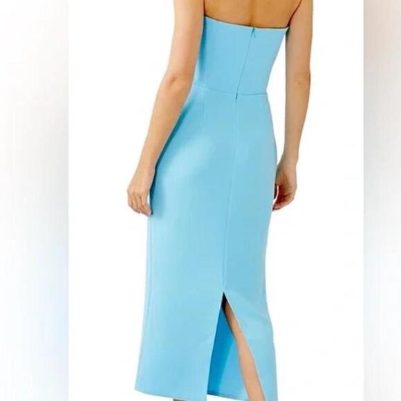 ALEX PERRY Bright Blue Draven Stretch Crepe Sweetheart Dress (US 6/AU 10) NWT! - Picture 3 of 11
